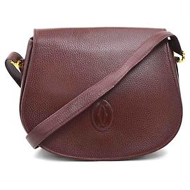 Borsa a tracolla Cartier in pelle bordeaux