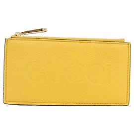 Gucci Yellow Leather Coin Purse