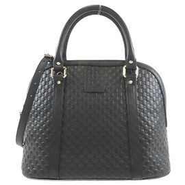 Sac à main en cuir Gucci Micro GG