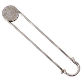 Hermès HERMES Serie Pin Brooch Metal Silver Auth BA15449V