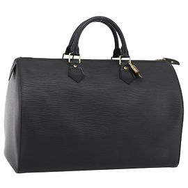 LOUIS VUITTON Epi Speedy 35 Hand Bag Noir black M42992 LV Auth 200343V