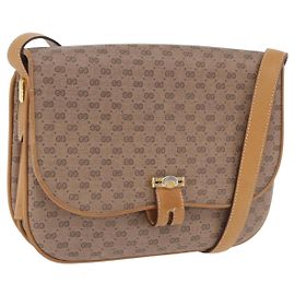 Borsa a tracolla GUCCI Micro GG Supreme PVC Beige Gold 001 406 1780 Auth ka5952