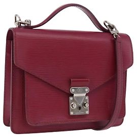 Bolso de mano LOUIS VUITTON Epi Monceau 28 Fuchsia pink LV Auth 197243A