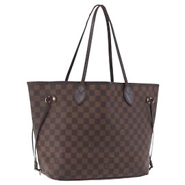 Borsa Tote LOUIS VUITTON Damier Ebene Neverfull MM N51105 LV Auth 202177