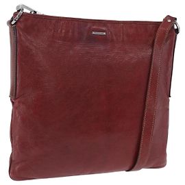 Bolsa de Ombro GUCCI Couro Vermelho Prata 113013 Auth ka5956
