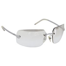 Occhiali da sole senza montatura CHANEL Metallo Argento CC Auth BA15458