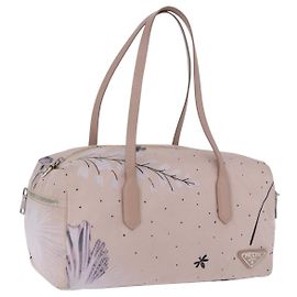 Sac Tote PRADA Nylon Rose Argent Auth 202215