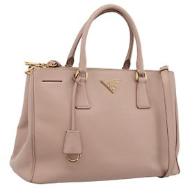 Borsa a Mano PRADA Galleria Saffiano 2way Rosa Tono Oro Auth 202076V