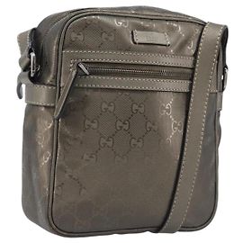 Bolso de hombro GUCCI GG Implementation PVC Champagne Gold 233268 Auth hk4067A