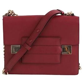 Delvaux Schultertasche aus rotem Leder