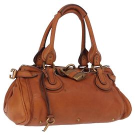 Chloé Borsa Chloe Paddington in pelle marrone oro argento autentica ki6775M