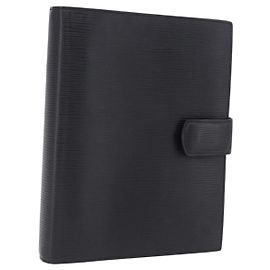 LOUIS VUITTON Epi Agenda GM Day Planner Cover Black R20212 LV Auth ki6783V