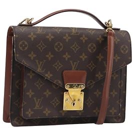 LOUIS VUITTON Monogram Monceau 28 Handtasche M51185 LV Auth ka6012
