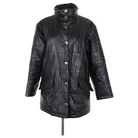 Cappotto in pelle nero Armani Jeans