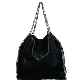 Stella Mc Cartney Borsa Tote Stella McCartney Falabella in ecopelle Shaggy Deer nera