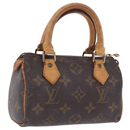LOUIS VUITTON Monogram Mini Speedy Hand Bag M41534 LV Auth 202151
