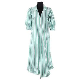 Vestido Ganni de algodón verde