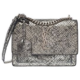Borsa YVES SAINT LAURENT in Pelle Argentata - 103885