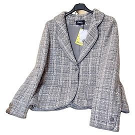 Chaqueta de tweed gris Luisa Spagnoli