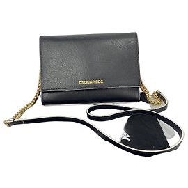 Borsa a tracolla Dsquared2 in pelle nera