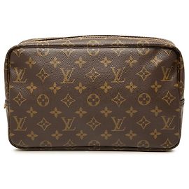 Bolso de mano Louis Vuitton Monogram Trousse Toilette 28 Marrón
