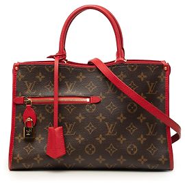 Borsa Satchel Louis Vuitton Monogram Popincourt PM Marrone