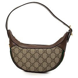 Borsa a tracolla Gucci Mini GG Supreme Web Ophidia Beige