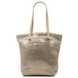 Borsa Tote Hermès Chennai MM in Poliestere e Pelle Beige