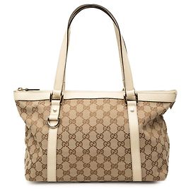 Bolso Tote Gucci GG Canvas Abbey D Ring Beige