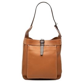 Borsa a tracolla Hermès Marwari PM in pelle Clemence marrone