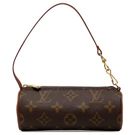 Bolso de mano Louis Vuitton Monogram Papillon Pochette Marrón