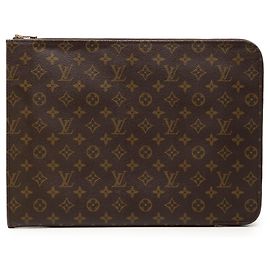Borsa Business Portfolio Louis Vuitton Monogram Poche Documents Marrone