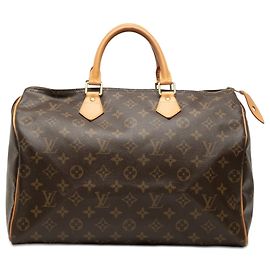 Borsa Boston Louis Vuitton Monogram Speedy 35 Marrone