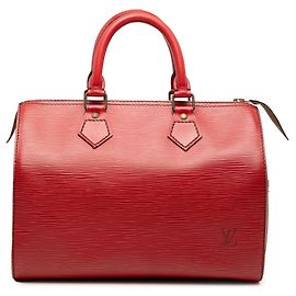 Borsa Boston Louis Vuitton Epi Speedy 25 Rossa