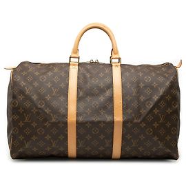 Borsa da viaggio Louis Vuitton Monogram Keepall 50 Marrone