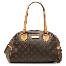 Borsa Louis Vuitton Monogram Montorgueil PM Marrone