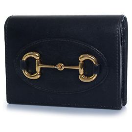 Gucci, Horsebit 1955 Kartenetui Portemonnaie aus Leder