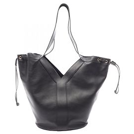 Borsa Hobo Tote Saint Laurent in pelle nera
