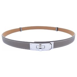 Hermès Cintura Hermes Kelly 18mm Gray