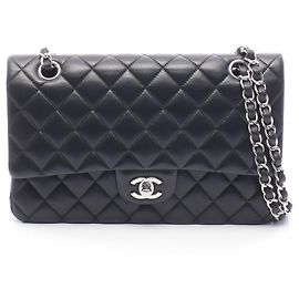 Chanel Matelassé Black Lambskin Shoulder Bag