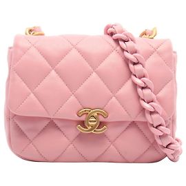 Borsa a spalla Chanel Mini Matelassé in pelle d'agnello
