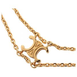 Céline Collar con colgante Celine Triomphe chapado en oro