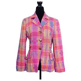 Giacca Christian Lacroix Bazar in Tweed Rosa Acceso