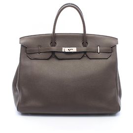 Hermès Borsa Hermes Birkin 40 in pelle Togo grigia