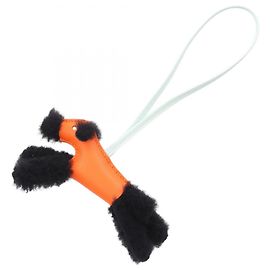 Charm Hermès Buddy Noir Vert Orange Agneau Milo