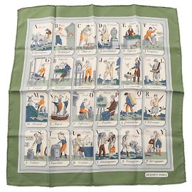 Hermès Foulard Hermes Petit Carré 45 L'ALPHABET DES METIERS