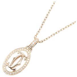 Cartier Double C Diamantenhalskette in 18K Roségold