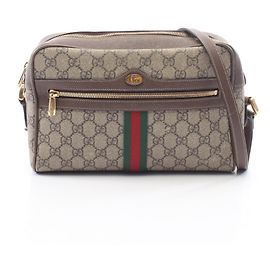 Borsa a tracolla piccola Gucci Ophidia GG Supreme Sherry Line