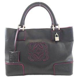 Borsa Loewe Amazona in nero e rosa