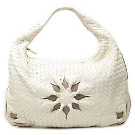 Bottega Veneta Handtasche aus weißem Intrecciato-Leder